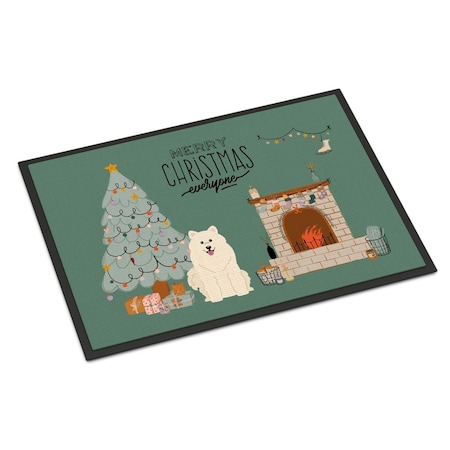 18 X 27 In. Samoyed Christmas Everyone Indoor Or Outdoor Mat
